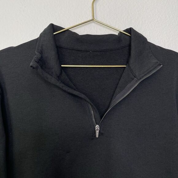 Vuori Mens Pullover Large Coronado Half Zip Black DreamKnit V253 Franworth Logo - Picture 4 of 12